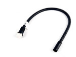 Inlet cable, PlugIn / minipistik, chromed 250V 0.6m