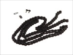 Motorcycle chain 415 s standard, number of links 124 without o-ring black, connection method dowel