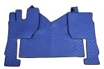 FL08, floor mats - ECO- leather, VOLVO FH 4 ( . starting from 2013) - AUTOMAT blue