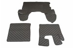 FL09, floor mats - ECO- leather, DAF XF 105 ( . 2007-2012) - AUTOMAT black