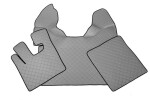 FL09, floor mats - ECO- leather, DAF XF 105 ( . 2007-2012) - AUTOMAT grey