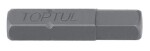 head screwdriver (bit) HEX, plug: 1/4", dimensions meter: 7 mm, short/a, length.: 25 mm