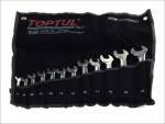 15° offset high torque combination wrench set – pouch bag – 12 pcs