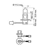 blister H3  for off-road only 12V 100W PK22s Cbox Philips Rally 12455RAC1 1pc.