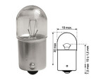 Metallsokliga BULB 12V 15W (BA15s)