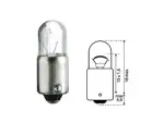 Metallsokliga BULB 6V 2W (BA9s)