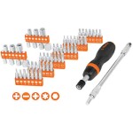 Ratcheting screwdriver & bits set 58pcs 18220