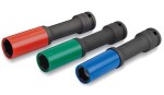 toptul 1/2" dr 6pt extra long thin wall deep impact socket with plastic sleeves 21 mm