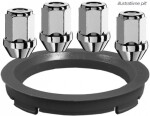 nut m12x1,5/34/19 4pc. + 60,1-56,6 1pc. autec no.667
