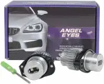 12v bmw e90 angel eyes led bulbs set 20w 2pc (cree led) m-tech
