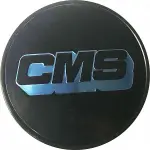 cms Caps, black, silver logo, 65mm