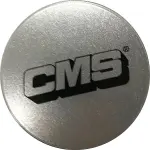 cms Caps, silver, black logo, 57mm