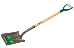 Square shovel with wooden shaft 126cm and steel D-grip handle Truper 33580