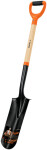 Drain spade with 15x61cm head, wooden shaft, two component D-handle, 112cm, Truper 17163