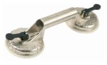 Aluminium double suction cup silicone VENAL 2, Ø12,3cm, max 60kg
