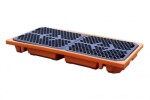 KINGSPAN barrel base 2 vaati, capacity 112l, dimesions 1410x760x140 mm, orange, set of 2 konnektorit