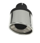 Exhaust blowpipe Ellips 63 MM left, stainless