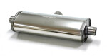 oval silencer Duplex 63-51, stainless