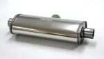 oval silencer Duplex 76-63, stainless
