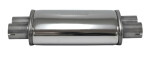 oval silencer Duo 51, stainless