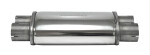 oval silencer Duo 63, stainless