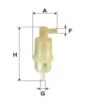 fuel filter 90 ° WIX 557 diesel
