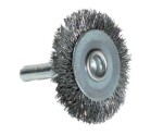 Wheel brush for drill, crimped steel wire 0,35mm, Ø50mm, shank 6mm