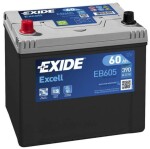 battery Exide Excell 60Ah 390A 230x172x220 +- EB605