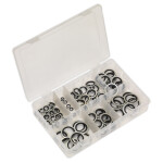 SEALEY set washers zinc plated steel synthetic rubber case, 84 pc.