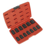 Impact Socket set 13 part 1/2" Sealey