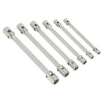 double Flexi-Head socket Spanner set 6pc fully polished metric system AK635