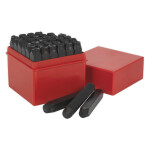 tools set suitable with hammer for punching - stars and numbers, height tähtede numbrite 8mm (36 pc) length. 66mm