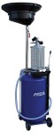 Oil drainer with extractor with a control tank, tank capacity: 90L, control tank capacity: 8L, pneumatic draining