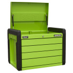 4 drawers lükatav-openable upper part ball bearings liugustega - green