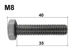 release bolt m8x35 stainless steel
