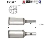 AS Soot/Particulate Filter,  exhaust system FD1007