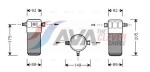 AVA QUALITY COOLING AID032 / dryer, air conditioning fits: audi 80 b4, 90 b3, a4 b5, a6 c5, cabriolet b3, coupe b3, vw passat b5 1.6-3.0 04.87-01.05
