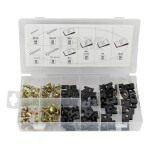 170-os. plekikuruvide and Sheet metal screw u-nuts set jbm