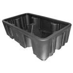 barrel base with collection tank. 2x200l barrel. plastic. euroalusele. jbm