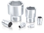 socket 6-Point, plug / spindle: 1", dimensions meter: 41 mm, length.: 70 mm, type adapters: short, type: B, finish: chrom Satin