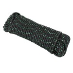 rope/rope kapron 1/4" / 6.35mm. 30m. black (green täpid) jbm
