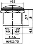 start switch metal 12v 20a 19mm