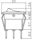 round switch with red led 10a 12v 1pols 20mm