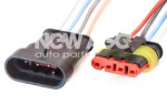 superseal 1.5 4-pin plug with cables (1 set)