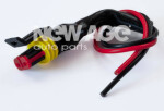 2 pin superseal 1.5 plug with cables and cover