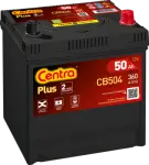 CENTRA Starter Battery PLUS ** 12V 50Ah 360A CB504