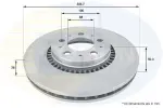 COMLINE Brake Disc COATED ADC1908V