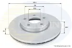 COMLINE Brake Disc COATED ADC1912V