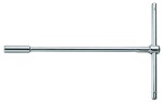 Wrench socket, straight, type T, dimensions meter: 17 mm, length.: 310mm, Swivel Handle: metal / gliding / type T