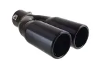 Exhaust blowpipe double Ø35-50mm, black aluminium